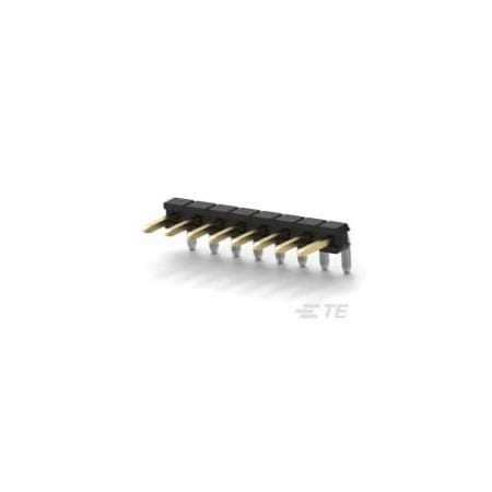Te Connectivity Board Connector, 8 Contact(S), 1 Row(S), Male, Right Angle, Solder Terminal, Black Insulator 2842124-8